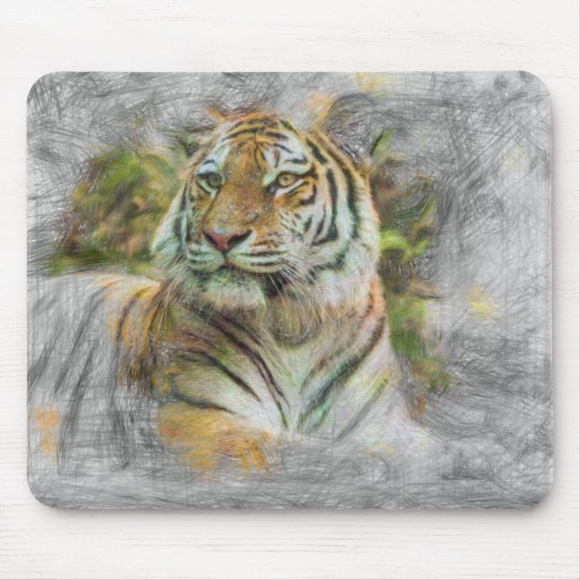 artistic animal tiger 3 mousepad (Vorne)