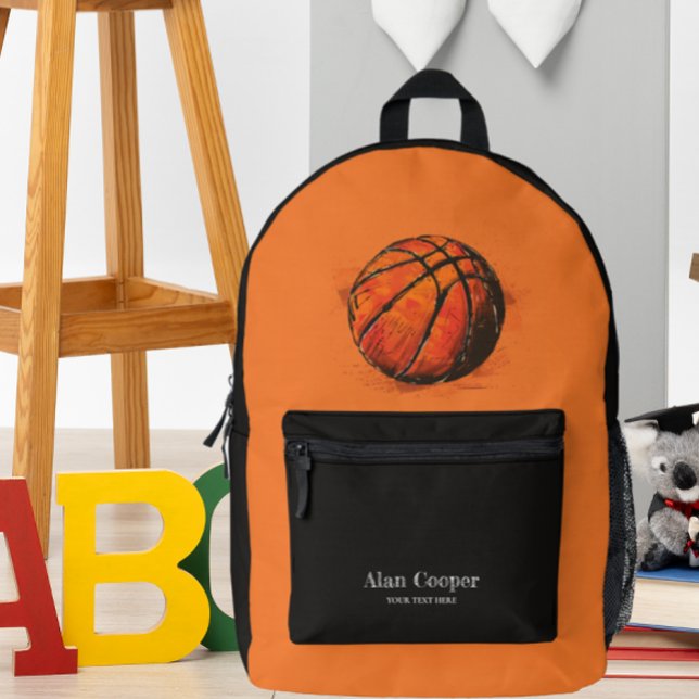 Artistic Basketball Sport Kinder Bedruckter Rucksack (Von Creator hochgeladen)