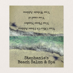 Artistic Beach Waves Ocean Coastal Salon Wellness- Visitenkarten