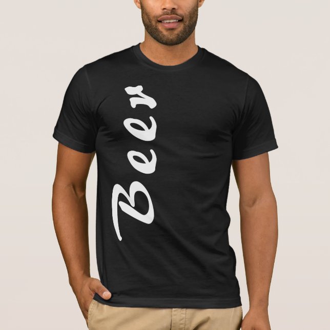 Artistic Beer Letter Print Shirt - Humorous! (Vorderseite)