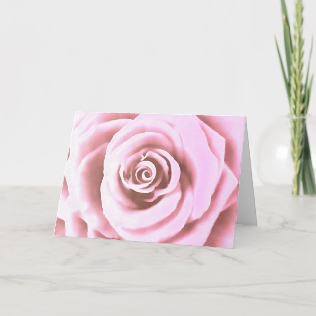 Artistic Big Bale Pink Rose Karte (Vorderseite)