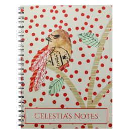 Artistic Bird Themed Journal Notizblock