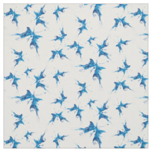 Artistic Blue Butterfly Stoff