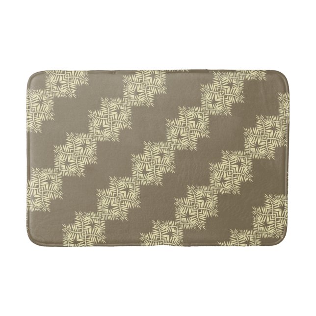 Artistic Brown Earth Tone Extravagant Diagonal Str Badematte (Vorderseite)