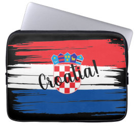 Artistic Brushstroke Croatia Flag  Laptopschutzhülle