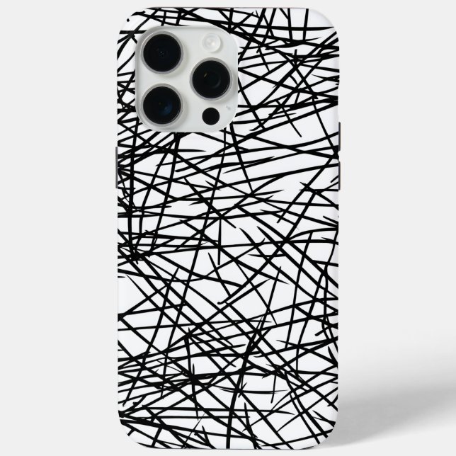 Artistic Chaotic Line Scribble Design 🎨 Case-Mate iPhone Hülle (Rückseite)