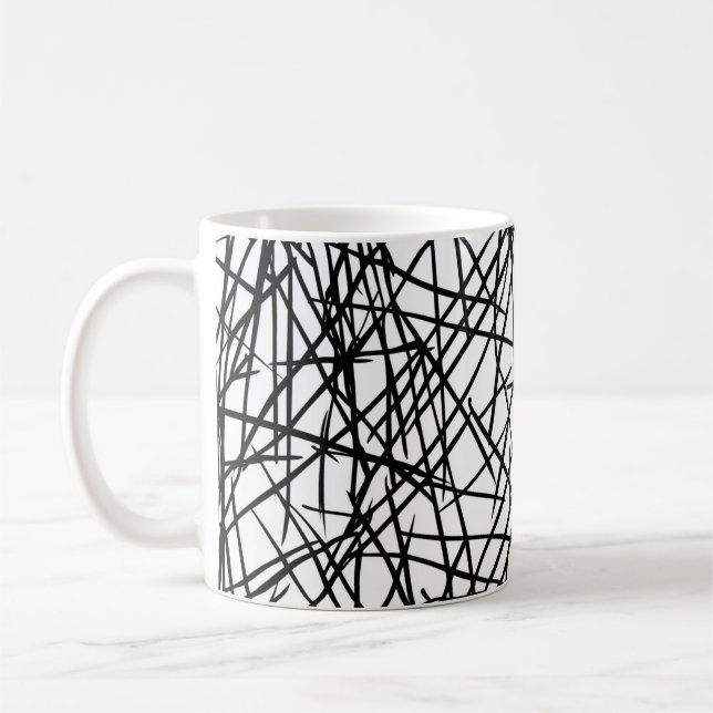Artistic Chaotic Line Scribble Design 🎨 Kaffeetasse (Links)