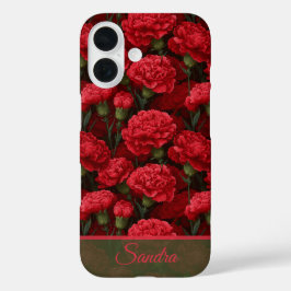 Artistic Christmas Gift Carnation Flower Name iPhone 16 Hülle
