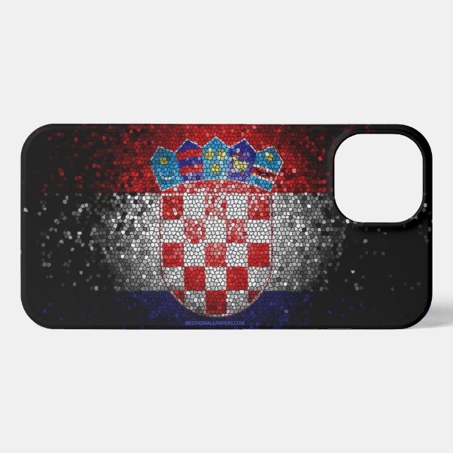 Artistic Croatian Flag iPhone 17 Case | Croatia He iPhone Hülle (Rückseite (Horizontal))