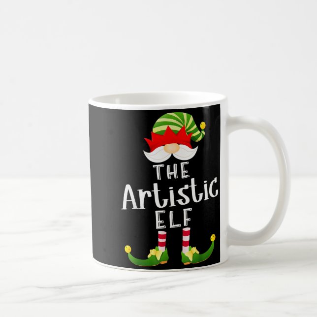 Artistic Elf Group Christmas Funny Pajama Party  Kaffeetasse (Rechts)