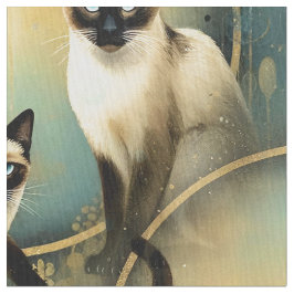 Artistic Fabric Panel Cats Stoff