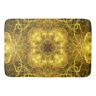 Artistic Gold Fraktal Design_Bath Mat Badematte