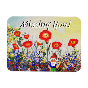 Artistic Greeting Flexible Magnet Missing You