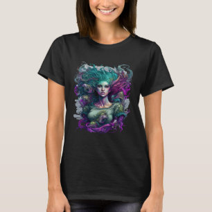 Artistic Hybrid Gorgon Medusa Snake und Mermaid T-Shirt