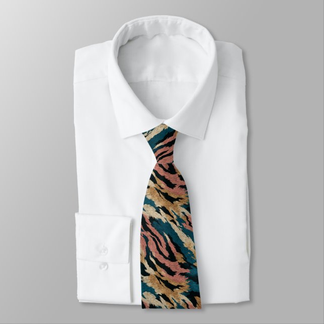 Artistic Mens Accessories Tiger Skin Krawatte (Gebunden)