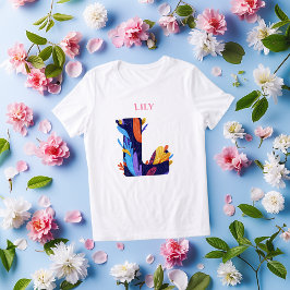 Artistic Monogram - Letter L Unique Birthday Gift Tri-Blend Shirt