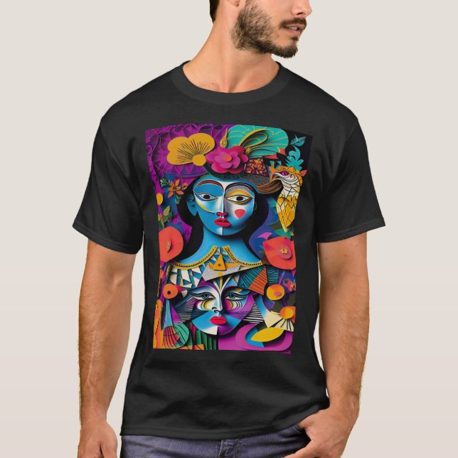 Artistic Paper cut collage Aesthetic Fairy Tale Fa T-Shirt (Vorderseite)