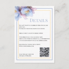 Artistic Pastel Botanical Florals Wedding Begleitkarte