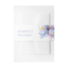 Artistic Pastel Botanical Florals Wedding Einladungsbanderole