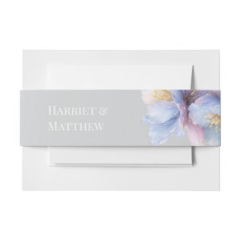 Artistic Pastel Botanical Florals Wedding Einladungsbanderole