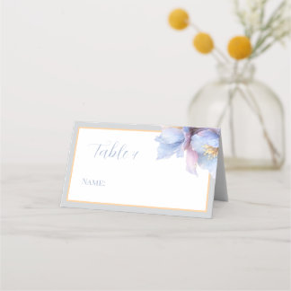 Artistic Pastel Botanical Florals Wedding Platzkarte
