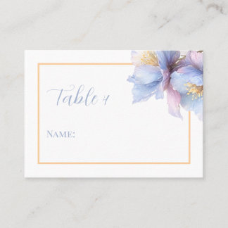 Artistic Pastel Botanical Florals Wedding Platzkarte