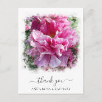 *~* Artistic Peony Floral Danke AR1 Postcard