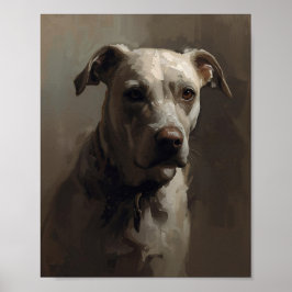 Artistic Pitbull Dog - Abstract Expressionist Styl Poster