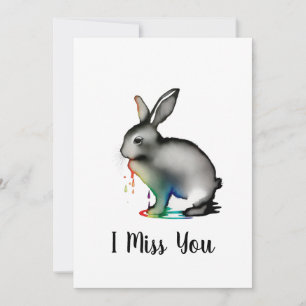 Artistic Rabbit CArd Einladung