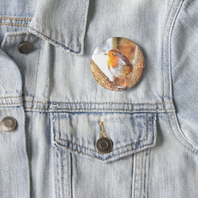 Artistic Robin Redust Perched Button (Beispiel)