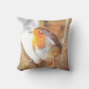 Artistic Robin Redust Perched Kissen