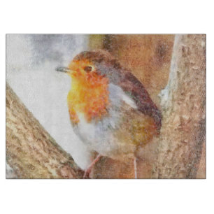 Artistic Robin Redust Perched Schneidebrett