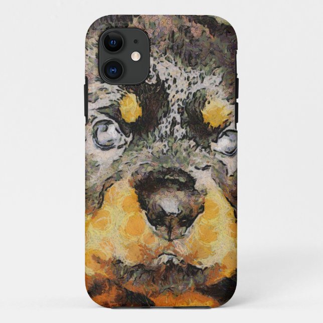 Artistic Rottweiler Puppy Portrait Case-Mate iPhone Hülle (Rückseite)