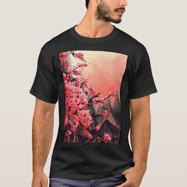 Artistic Sakura Cherry Blossom T-Shirt (Vorderseite)