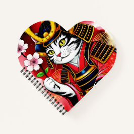Artistic Samurai Cat Cherry For Journaling & Write Notizbuch