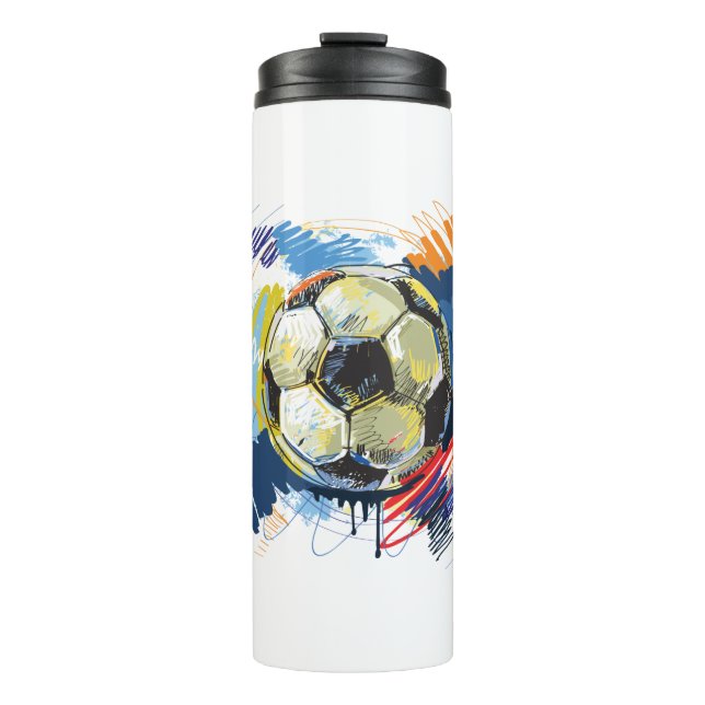 Artistic Soccer Ball Thermosbecher (Vorderseite)