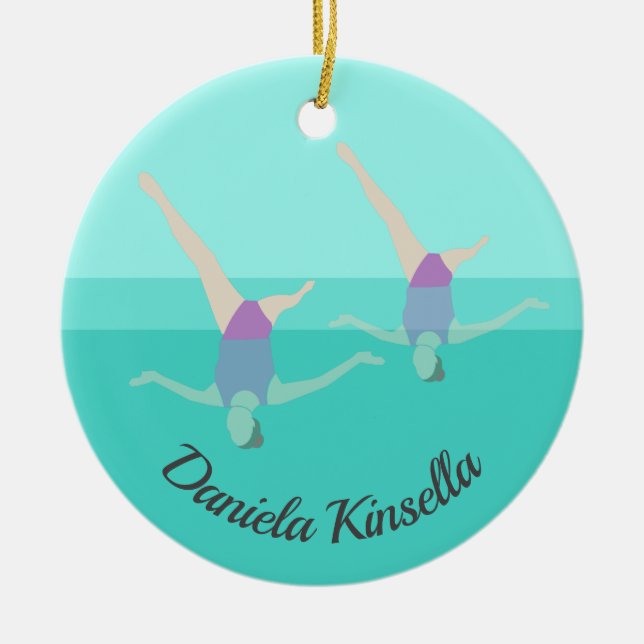 Artistic Swimming Keramik Ornament (Vorne)