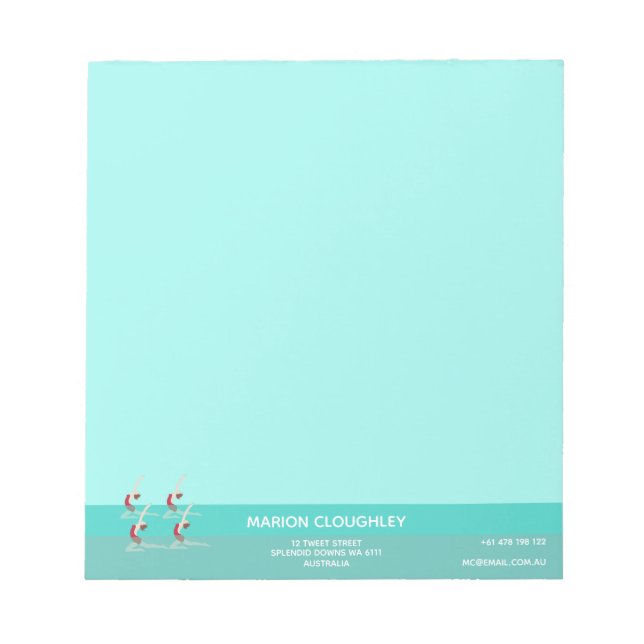 Artistic Swimming Notizblock (Vorderseite)