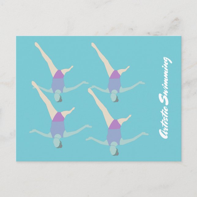 Artistic Swimming Postkarte (Vorderseite)