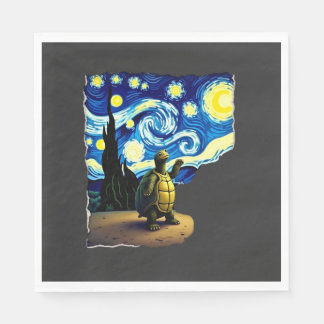 Artistic Turtle Shirt  Starry Night Turtle (4) Serviette