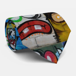 Artistic urban cartoon Street man pattern Krawatte
