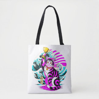 Artistic Victory Cat - Japanese Art Lover Gift Tasche