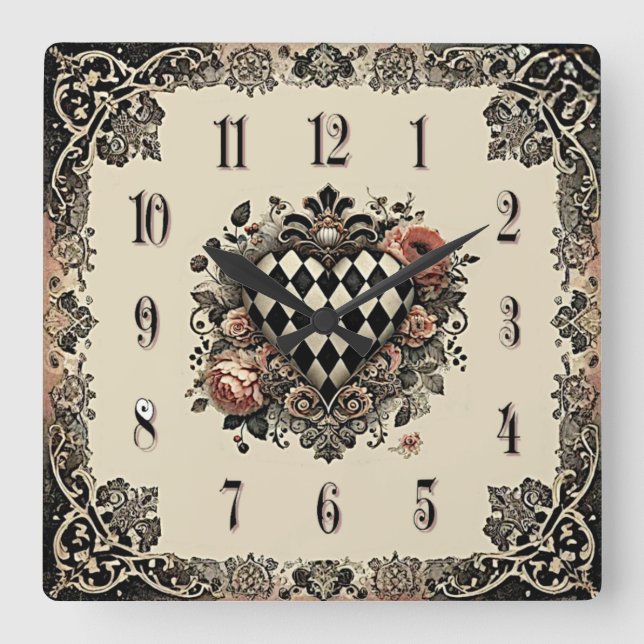 Artistic Wall Clock Quadratische Wanduhr (Vorderseite)
