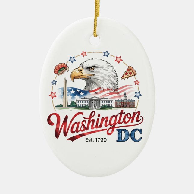 Artistic Washington DC Keramik Ornament, Sehenswür Keramik Ornament (Vorne)