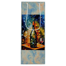 Artistic Wine Gift Bag – City Night Design Geschenktüte Für Weinflaschen