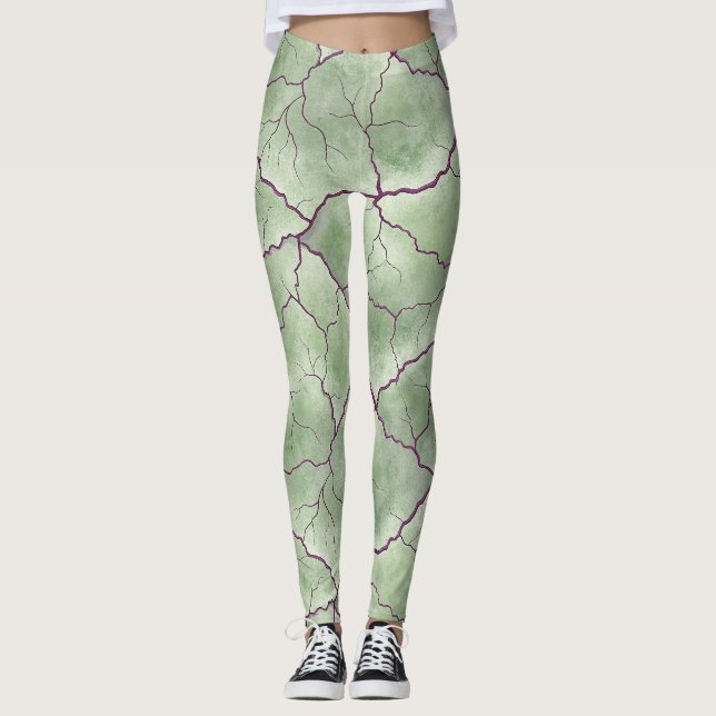 Artistic Zombie Skin Texture Pattern  Leggings (Vorderseite)