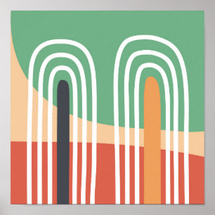 Artistische Regenbogenkunst zeichnend Poster