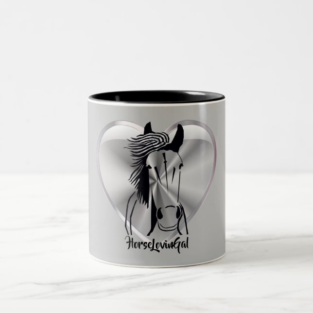 Artistische Tasse des Silberherzes Lovin (Mittel)