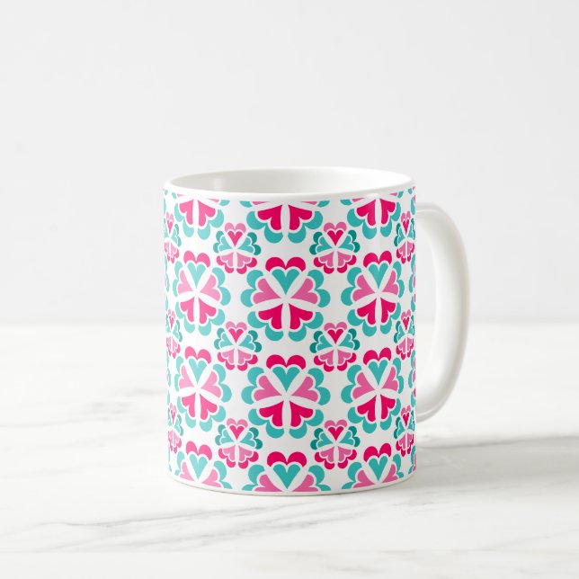 Artistische Tasse mit zwei Tonen Kaffee (VorderseiteRechts)