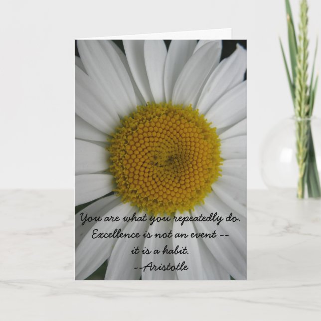 Artistoteles Excellence Quote Abschluss Card Karte (Vorderseite)